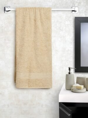 bombay dyeing towel 100% cotton tulip bath turkish towel | 450 gsm, super soft & ultra absorbent | 75cm x 150cm flax