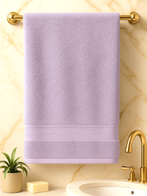 bombay dyeing towel 100% cotton tulip bath turkish towel | 450 gsm, super soft & ultra absorbent | 75cm x 150cm lilac