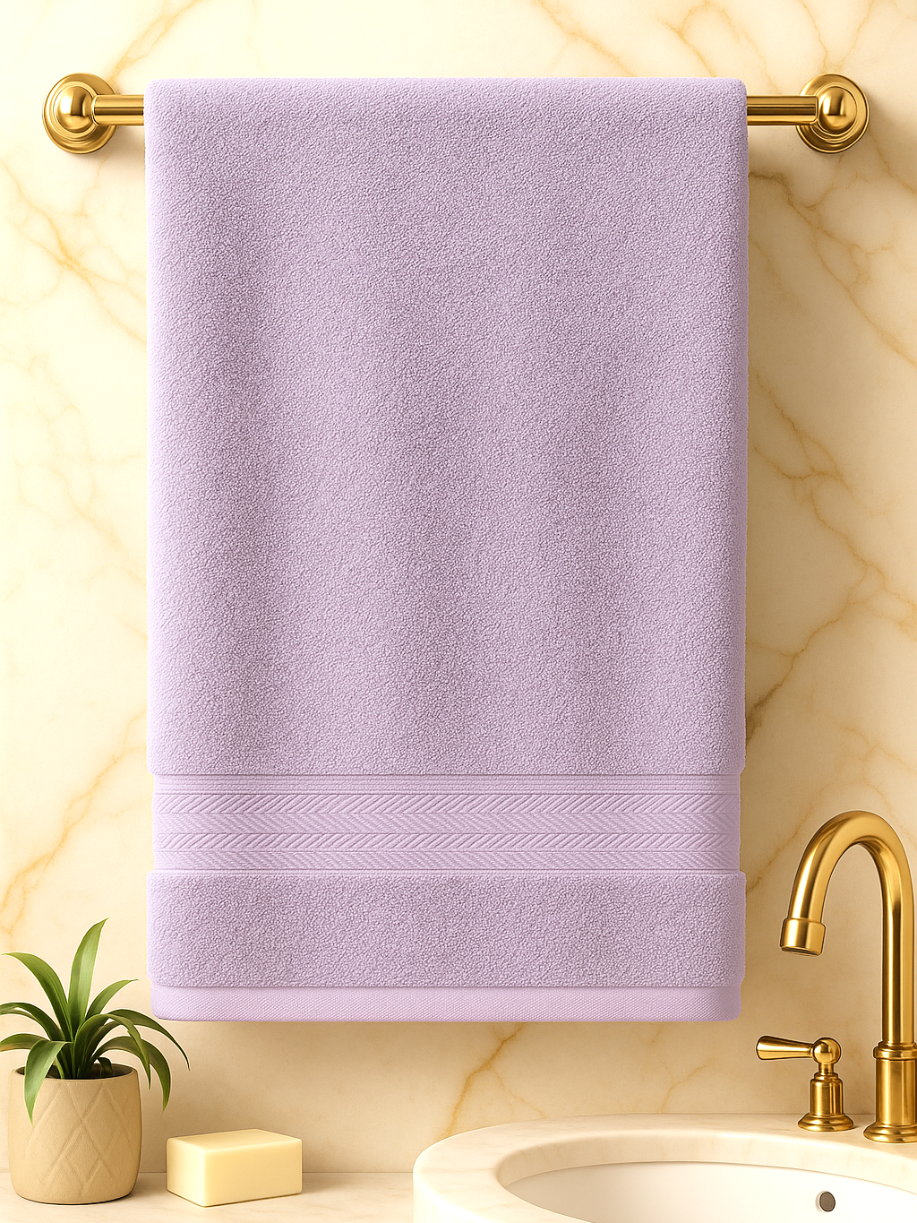 bombay dyeing towel 100% cotton tulip bath turkish towel | 450 gsm, super soft & ultra absorbent | 75cm x 150cm lilac