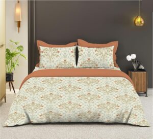 bombay dyeing 180 tc king size bedsheet with 2 pillow covers | 100% pure cotton | large size (274cm x 274cm) | soft, breathable & durable | florentine 7884 brown