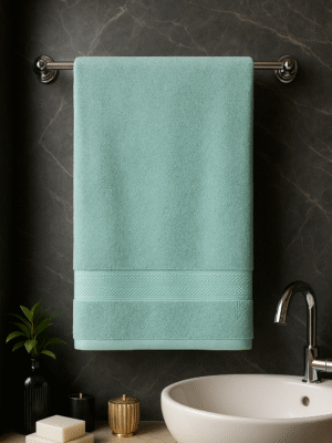 bombay dyeing towel 100% cotton tulip bath turkish towel | 450 gsm, super soft & ultra absorbent | 75cm x 150cm beach glass