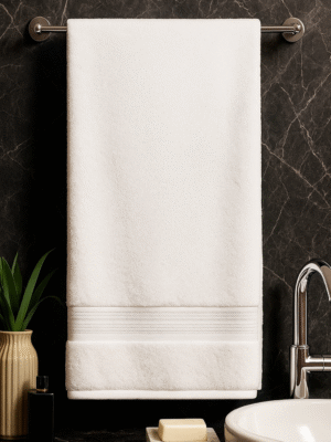 bombay dyeing towel 100% cotton tulip bath turkish towel | 450 gsm, super soft & ultra absorbent | 75cm x 150cm white