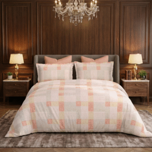 bombay dyeing 180 tc king size bedsheet with 2 pillow covers | 100% pure cotton | large size (274cm x 274cm) | soft, breathable & durable | florentine 7875 peach