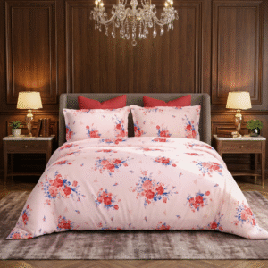 bombay dyeing 180 tc king size bedsheet with 2 pillow covers | 100% pure cotton | large size (274cm x 274cm) | soft, breathable & durable | florentine 7872 pink