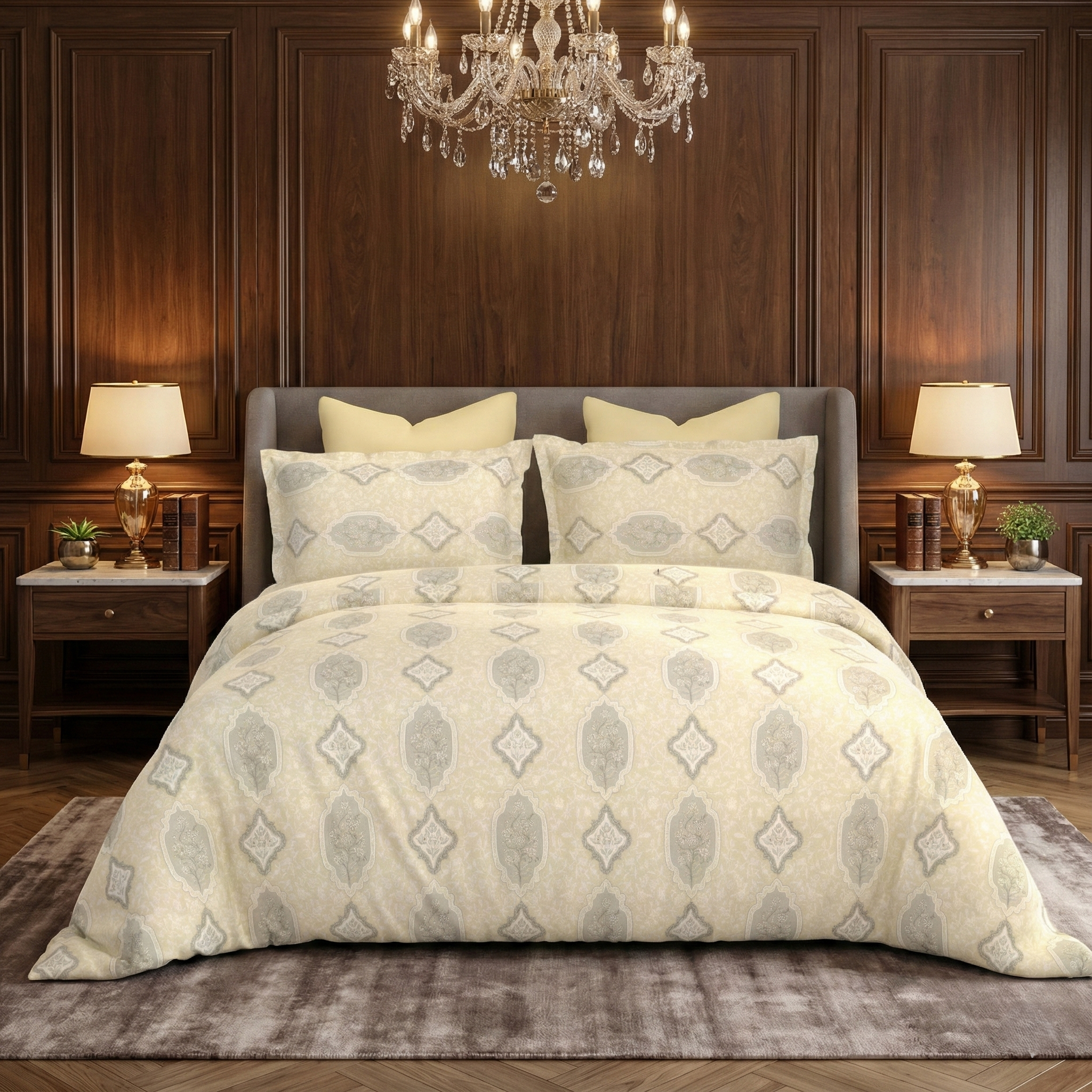 bombay dyeing 180 tc king size bedsheet with 2 pillow covers | 100% pure cotton | large size (274cm x 274cm) | soft, breathable & durable | florentine 7871 yellow