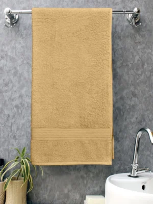 bombay dyeing towel 100% cotton tulip bath turkish towel | 450 gsm, super soft & ultra absorbent | 75cm x 150cm apricot