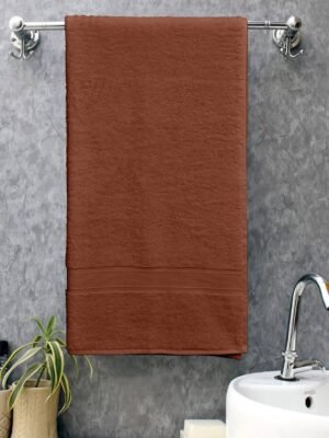 bombay dyeing towel 100% cotton tulip bath turkish towel | 450 gsm, super soft & ultra absorbent | 75cm x 150cm ginger